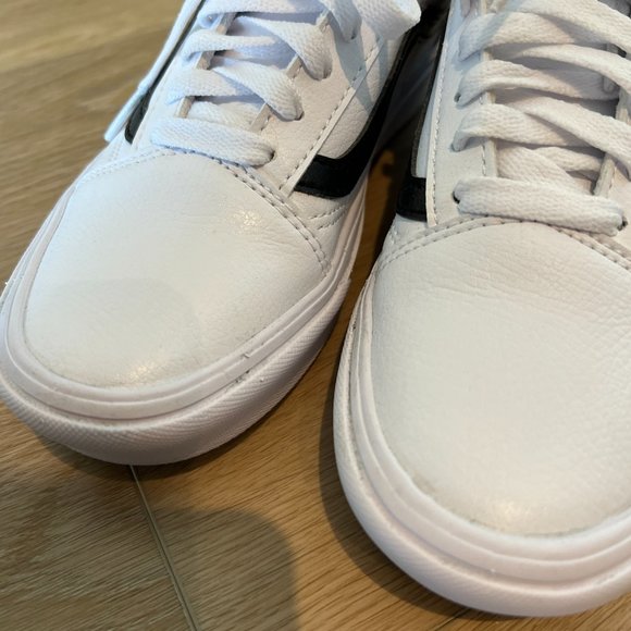 <<SOLD>> Vans Comfycush Old Skool Classic Tumble True White sz women 5.5 - Picture 9 of 11